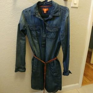 Jean shirt dress (belt not included)